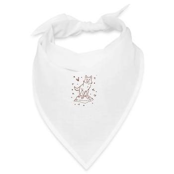 Wolf - Tierfreund - Naturschutz - Bandana - Weiß - Vorne