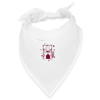 lustiger kleiner Tiger - Bandana - Weiß - Vorne