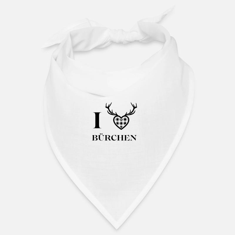 I love Bürchen - Bandana - Weiß