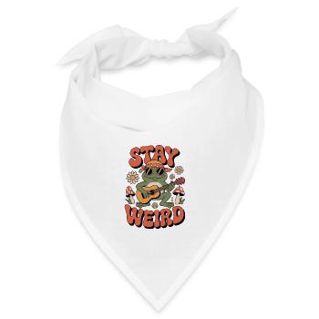Hippie Stay Weird - Bandana - Weiß - Vorne