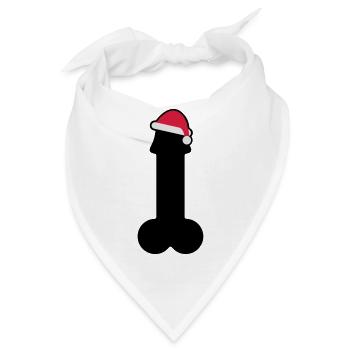 Frohe Penis Weihnachten - Bandana - Weiß - Vorne