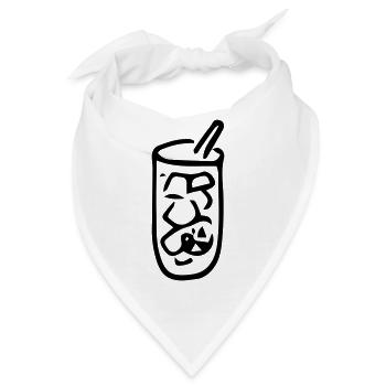Eistee,Zitrone,Eiswürfel,Alkohol,Tee,Soda,Eis - Bandana - Weiß - Vorne