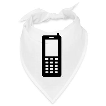telephone mobiltelefon handy funktelefon retro22 - Bandana - Weiß - Vorne