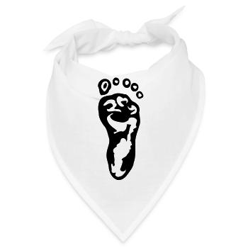 Fuß - Bandana - Weiß - Vorne