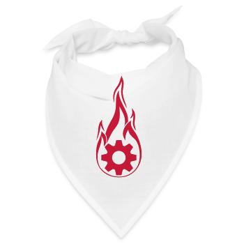 arbeiter heiss brennen feuer flammen fackel ingeni - Bandana - Weiß - Vorne