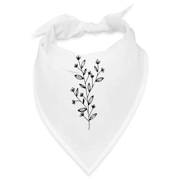Ast Zweig Blatt Blätter Pflanze Natur Mistel Tanne - Bandana - Weiß - Vorne