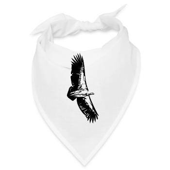 Geier im Flug - Bandana - Weiß - Vorne