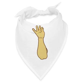 Salz streuen Hand - Bandana - Weiß - Vorne