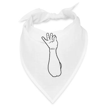 Finger streuen Salz - Bandana - Weiß - Vorne
