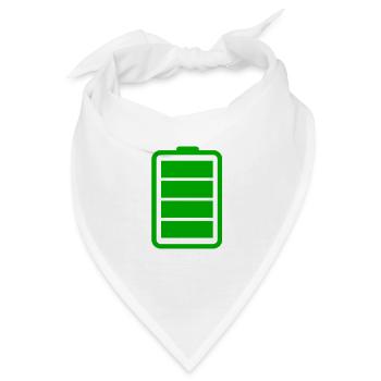 Voller Akku - Bandana - Weiß - Vorne