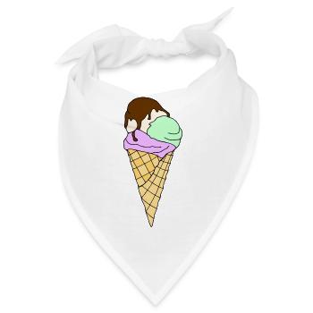 Eis - Bandana - Weiß - Vorne