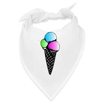 Eiscreme - Bandana - Weiß - Vorne