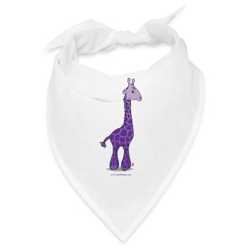 Lila Giraffe - Bandana - Weiß - Vorne