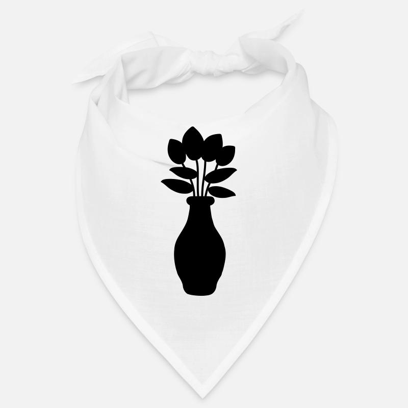 Outline silhouette beautiful tulips Bandana