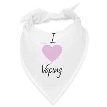 I Love Vaping - Dampfen - Sprüche - Bandana - Weiß - Vorne