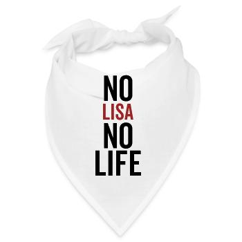 Nein Lisa Kein Leben - Bandana - Weiß - Vorne