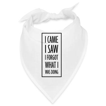 I came saw forget - Bandana - Weiß - Vorne