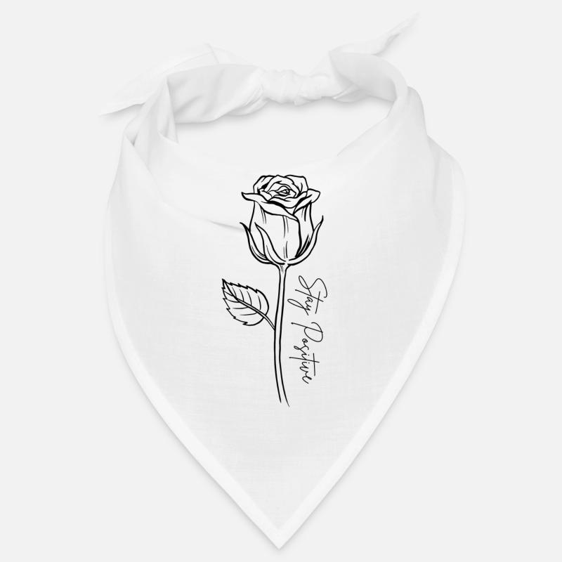Stay Positive Flower Bandana
