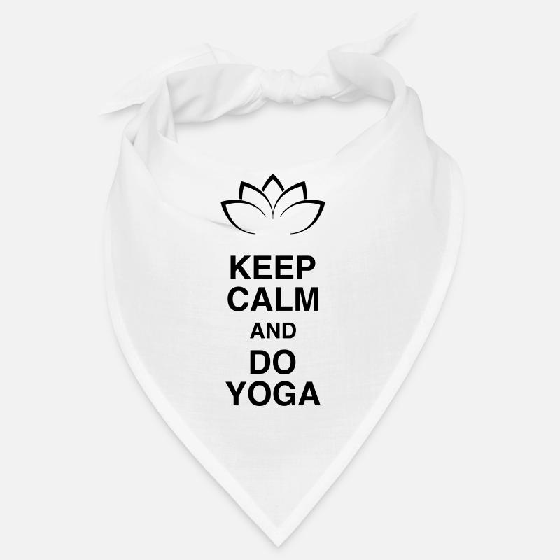 Keep Calm and Do Yoga - Bandana - blanc