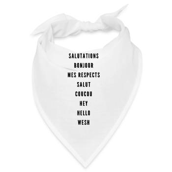 Grüße im Laufe der Zeit - Bandana - Weiß - Vorne