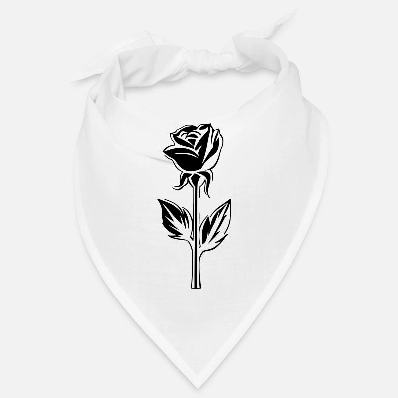 Conception simple de rose fleurie Bandana