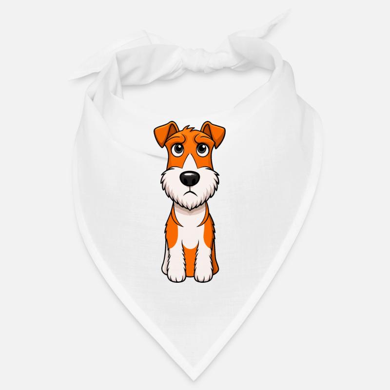 Draht Foxterrier verfolgt Eichhörnchenwelpe Kunstwerk Bandana