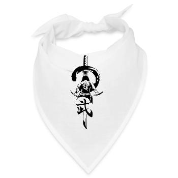 Samurai - Katana - Bandana - Weiß - Vorne