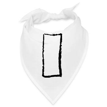 Rechteck - Bandana - Weiß - Vorne