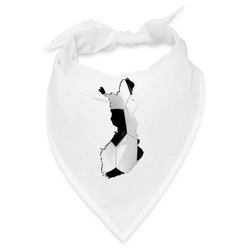 Finnland Landkarte umrahmt echten Fußball - Bandana - Weiß - Vorne