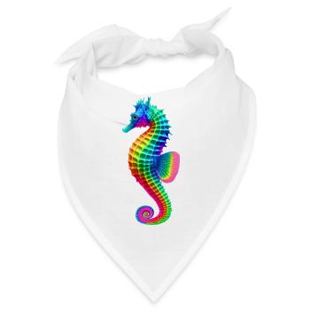 Seepferdchen (01) - Bandana - Weiß - Vorne