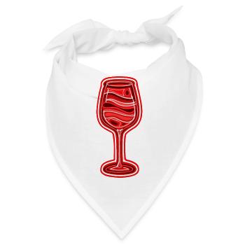 Rotwein Weinglas Wein - Bandana - Weiß - Vorne