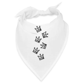 Kronen Symbolik - Bandana - Weiß - Vorne
