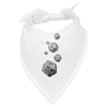 Schwarz-Weiß Rollenspielwürfel – Falling Dice - Bandana - Weiß - Vorne