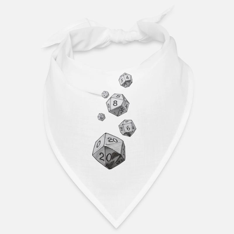 Schwarz-Weiß Rollenspielwürfel – Falling Dice Bandana
