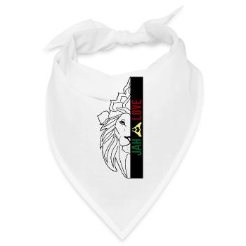 Jah liebt LION - Bandana - Weiß - Vorne