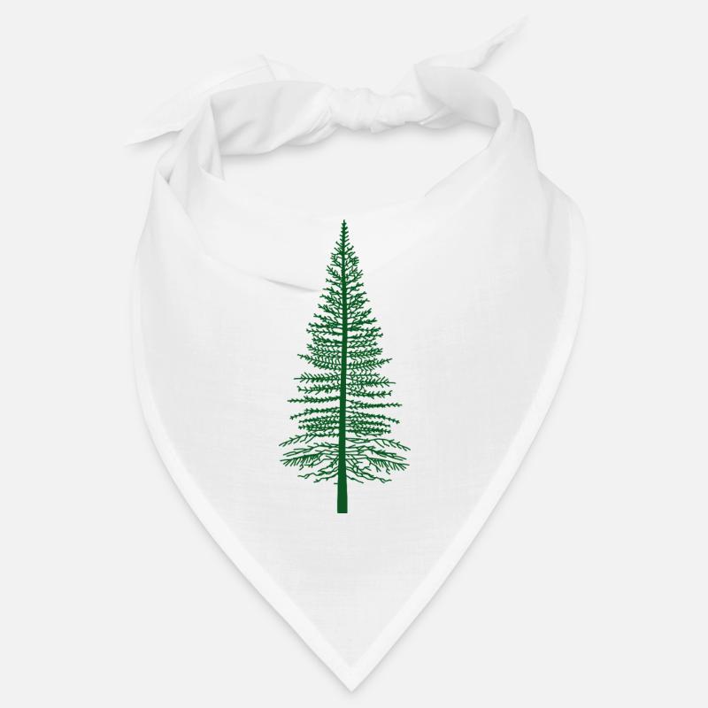 Green Fir Tree Silhouette Bandana