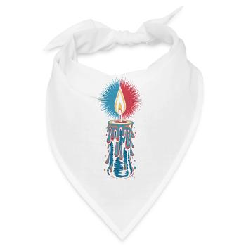Glaubenslicht Kerze Retro Spirit Design - Bandana - Weiß - Vorne