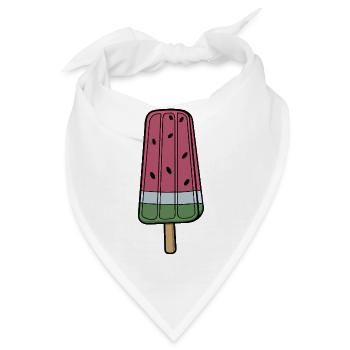 Verspielte Wassermelone Frozen Pop - Bandana - Weiß - Vorne