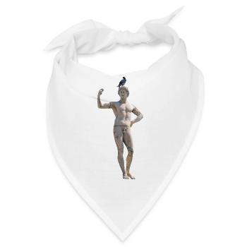 römische Statue mit Taube auf dem Kopf - Bandana - Weiß - Vorne