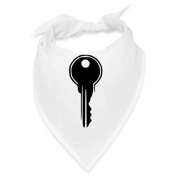 Schlüssel Bauherr Richtfest Geschenk Einzug  - Bandana - Weiß - Vorne