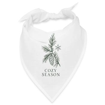 Gemütliches Kiefern-Jahreszeichen - Bandana - Weiß - Vorne