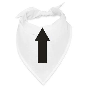 pfeil nach oben - Bandana - Weiß - Vorne