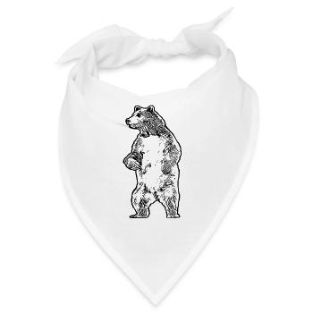 Bär - Bandana - Weiß - Vorne