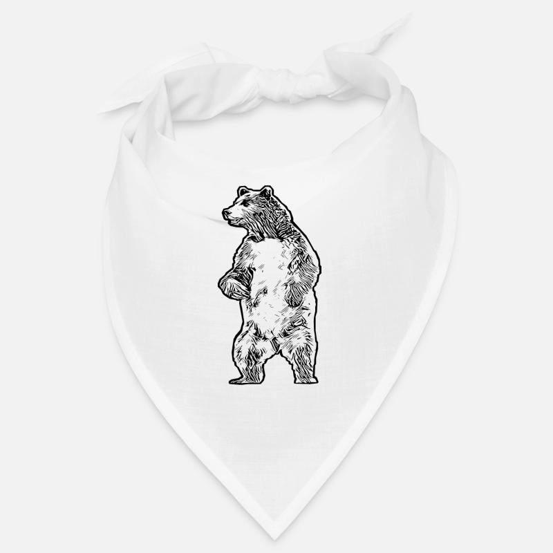 Bär - Bandana - Weiß