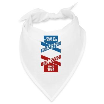 Made in Yugoslavia Geschenk Jugo Tito SFRJ - Bandana - Weiß - Vorne