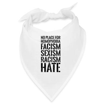 No place for homophobia Geschenk Menschenrechte - Bandana - Weiß - Vorne