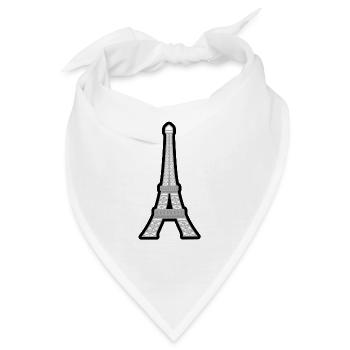 Eiffelturm - Bandana - Weiß - Vorne