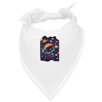 Auge, Galaxie, Weltraum, Planeten, Sterne, Interstellar - Bandana - Weiß - Vorne