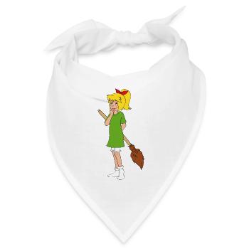 Bibi Blocksberg schüchtern mit Kartoffelbrei - Bandana - Weiß - Vorne