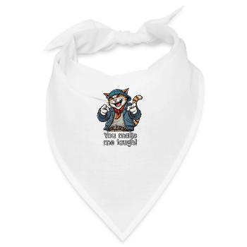 Du bringst mich zum Lachen! - Bandana - Weiß - Vorne